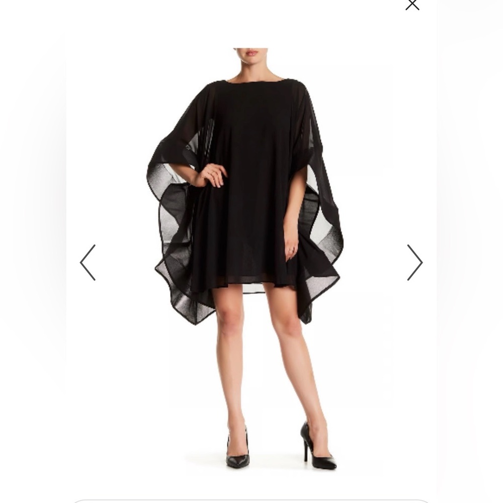 Gracia Ruffle Sleeve Wide Sheer Tunic Dress. Size Small But Runs M & L as well.